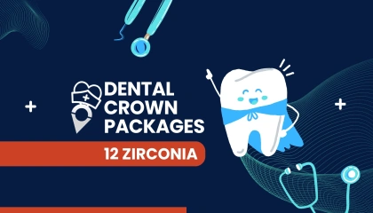 12 Zirconia Crowns Pack travel package